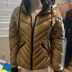 Guess Metallic Gold Puffer Jacket